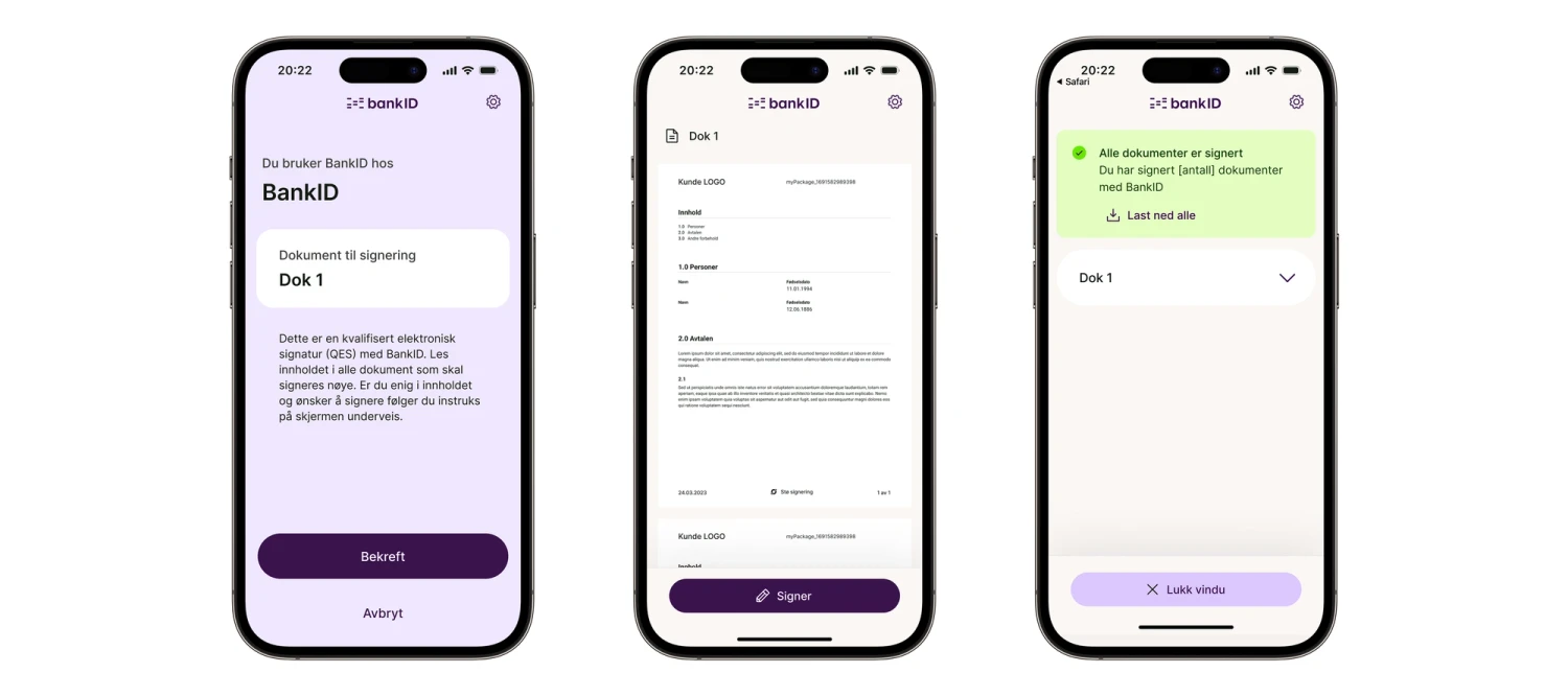 Illustrasjon av nytt brukergrensesnitt på mobil